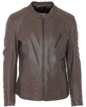 Belstaff Fatigue Racer Leather Jacket - Brown