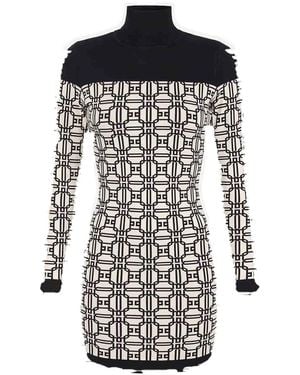 Elisabetta Franchi Knitted Dresses - Black