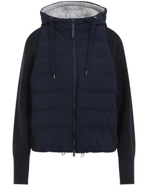 Brunello Cucinelli Knit Dow Jacket - Blue
