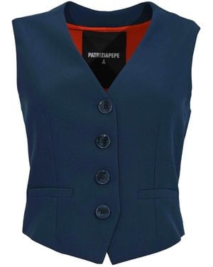 Patrizia Pepe Tailored Vest - Blue