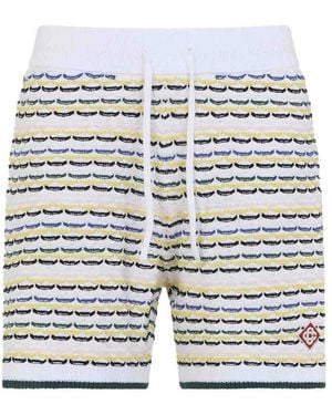 CASABLANCA Tuck Stitch Bermuda - Blue