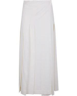 P.A.R.O.S.H. P.A.R.O..H. Pleat Detailed Skirt - White