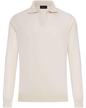 Nome Cotton Knitted Tennis Polo - White