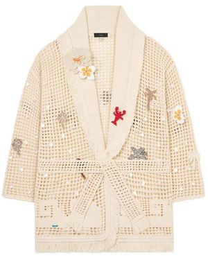 Alanui Where The Waves Begins Cotton Cardigan - Natural