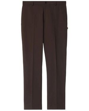 Burberry Cotton Twill Slim Chinos - Brown