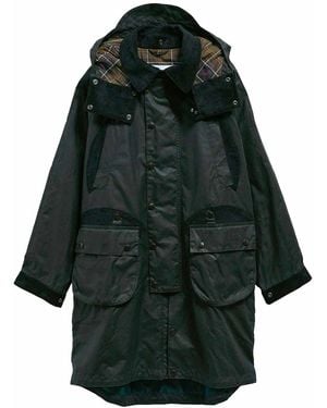 Barbour X Norbit Long Waxed Jacket - Black