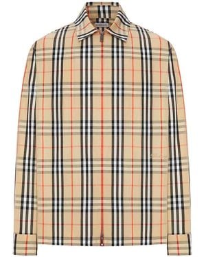 Burberry Check Cotton And Linen Overshirt - Multicolour