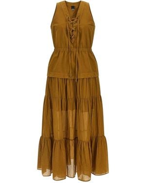 Pinko Cotton Long Dress - Natural
