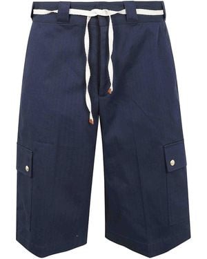 Drole de Monsieur Le Short Workwear Chevron - Blue