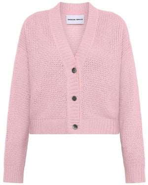 EMERSON RENALDI Cropped Oversized Cardigan - Pink