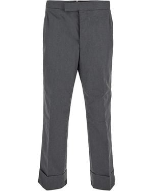 Thom Browne Trousers With Side Pockets - Grey