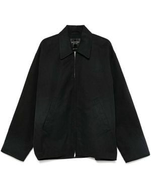 Balenciaga Logo-Embroidered Jacket - Black
