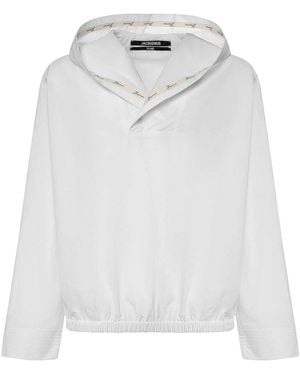 Jacquemus Hooded Cotton Marin Top - White