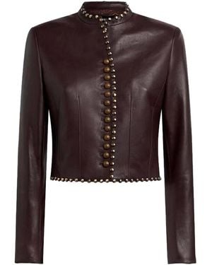 Etro Chaqueta De Cuero - Marrón