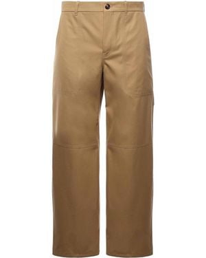 Loewe Cotton And Silk Cargo Pants - Natural