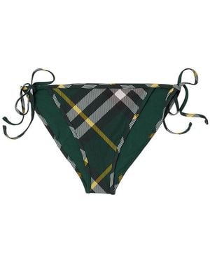 Burberry Check Motif Bikini Bottom - Green