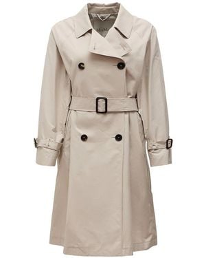 Max Mara Repellent Technical Twill Trench Coat - Natural