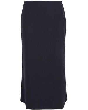 Victoria Beckham Kick Detail Skirt - Blue