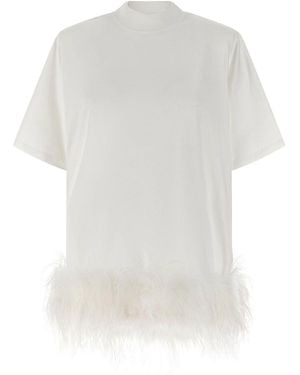 The Attico Feather Dress - White