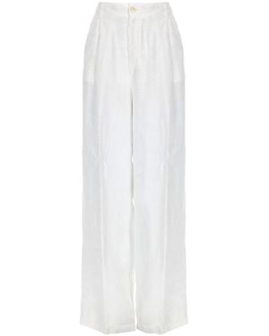 120% Lino Linen Pants - White