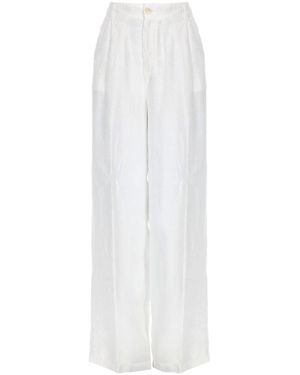 120% Lino Linen Trousers - White