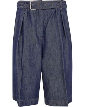 Dries Van Noten Peaches Bis Shorts Denim - Blue
