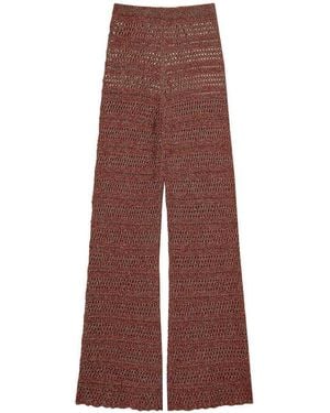 Twinset Embroidered Trousers - Purple