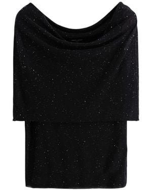 Roberto Collina Top Micropaillettes - Black
