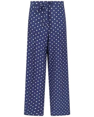 P.A.R.O.S.H. Silk Trousers - Blue