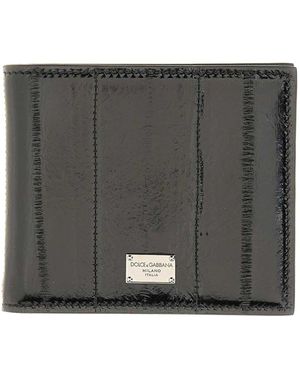 Dolce & Gabbana Eel Skin Wallet - Grey