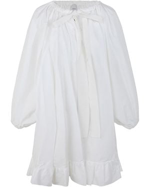 Patou Mini Frill Dress - White