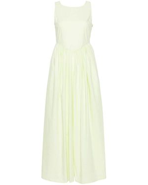 Emporio Armani Sleeveless Cotton Midi Dress - White