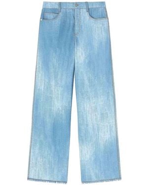 Ermanno Scervino Jeans Print Trousers - Blue