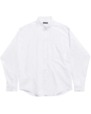 Balenciaga L/S Large Fit Shirt - White