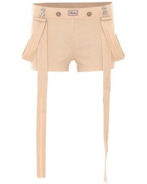 Jean Paul Gaultier Nude Ribbed Shorts - White