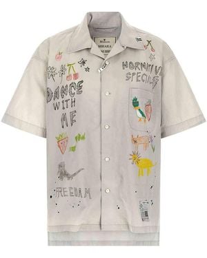 Maison Mihara Yasuhiro Graffiti Print Shirt - White