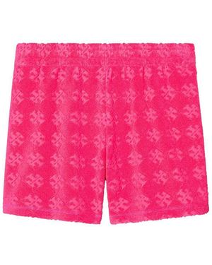 Tory Burch Logo Cotton Shorts - Pink