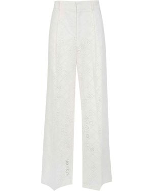 Alberta Ferretti Wide-Leg Trousers - White