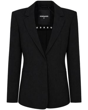 Patrizia Pepe Structured Blazer - Black