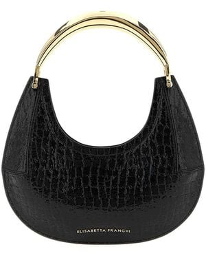 Elisabetta Franchi Hobo Small Shoulder Bag - Black