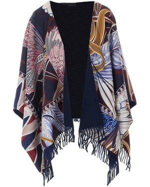 Ferragamo Giada Poncho - Blu