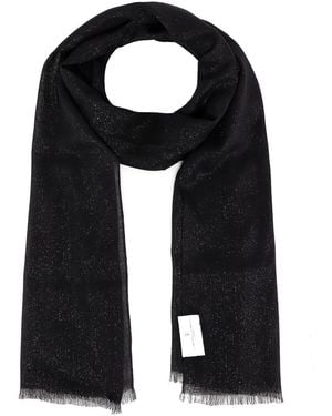 Brunello Cucinelli Sparkling Cashmere Silk Wool Scarf - Black