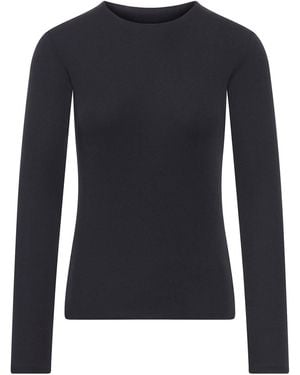 Jil Sander Crew Neck Long Sleeve T-Shirt - Blue