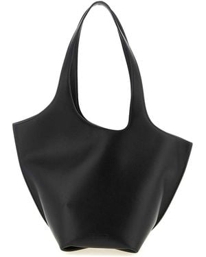 The Attico La Scoop Medium Shoulder Bag - Black