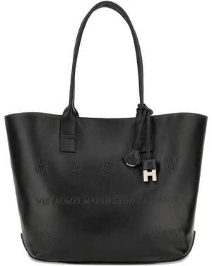 Hogan Address Medium Shopping Bag - Black