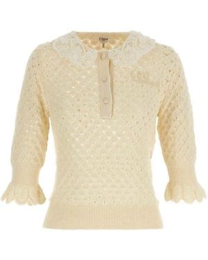 Chloé Pointelle Knit - White