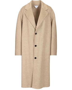 Bottega Veneta Wool And Cashmere Coat - Natural