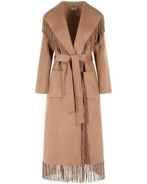 Jonathan Simkhai Carrie Camel Wool Blend Coat - Natural