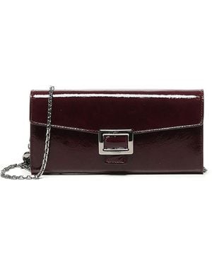 Roger Vivier Belle Vivier Wallet With Chain - White