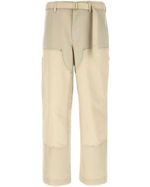 Sacai X Carhartt Wip Trousers - Natural